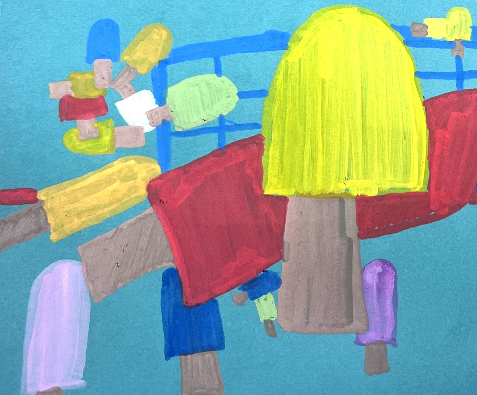 Colorful student painting